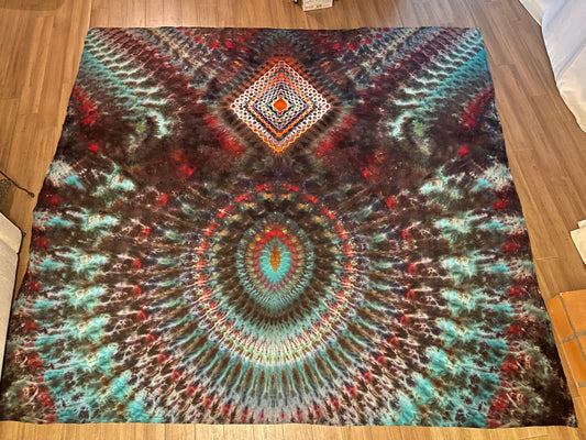 10x10 “Psychedelic Peacock” Tapestry